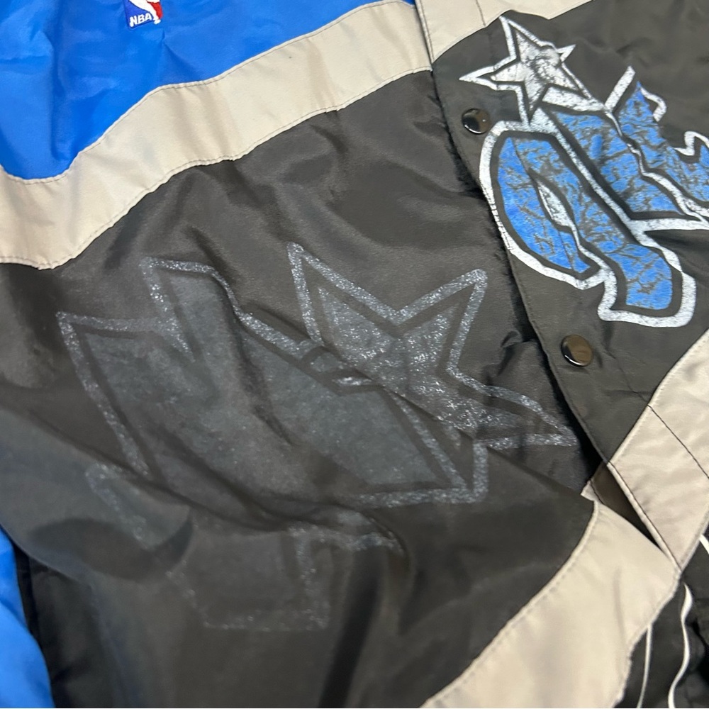 Vintage Orlando Magic Jacket Mens‎ Small Black Blue Bomber Champion 90s Warm Up - Picture 3 of 10